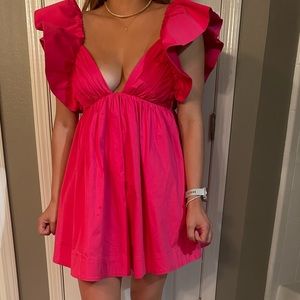 Pink Clementine Mini Dress- for love and lemons